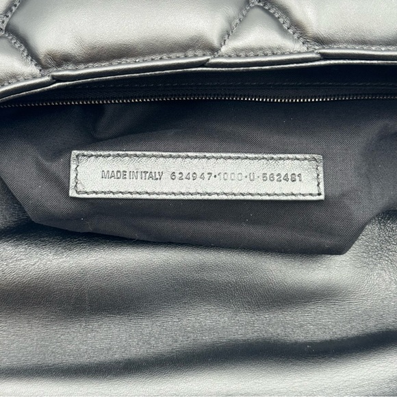 (SOLD) Balenciaga Nappa Calfskin Quilted Touch Black B Clutch Bag - Picture 12 of 15